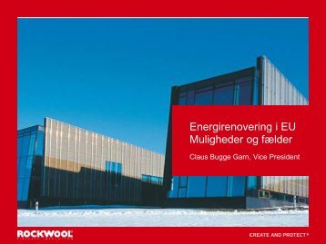 Oplæg af Claus Bugge Garn, Rockwool International