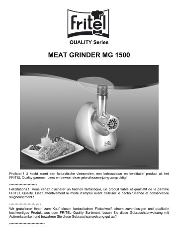 MEAT GRINDER MG 1500 - Fritel