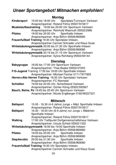 Vereinszeitung Nr.7, 2. Quartal 2009 - Varloser Crosslauf