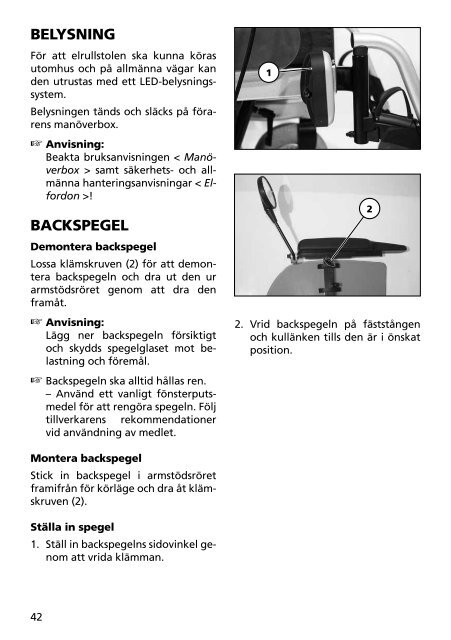 BRUKSANVISNING Elrullstol - Meyra