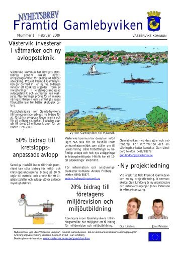 Nr 1- februari 2000 (pdf 232 kB) - Västerviks kommun