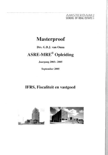 IFRS en fiscaliteit en vastgoed - Vastgoedkennis