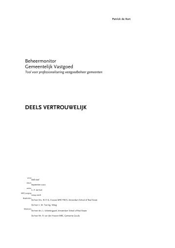 DEELS VERTROUWELIJK - Vastgoedkennis