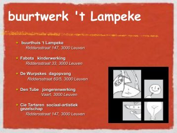 buurthuis 't Lampeke Riddersstraat 147, 3000 Leuven Fabota ...
