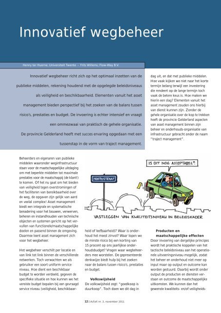 Innovatief wegbeheer - VBW-Asfalt