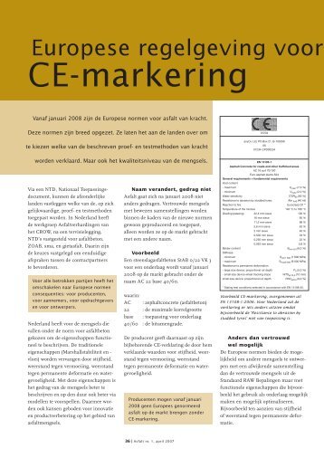 CE-markering - VBW-Asfalt