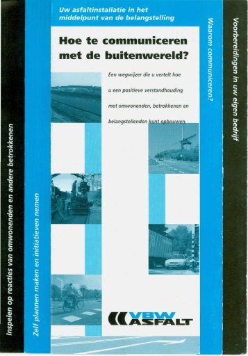 Hoe te communiceren met de buitenwereld? - VBW-Asfalt