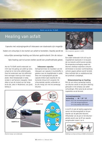 Healing van asfalt - VBW-Asfalt