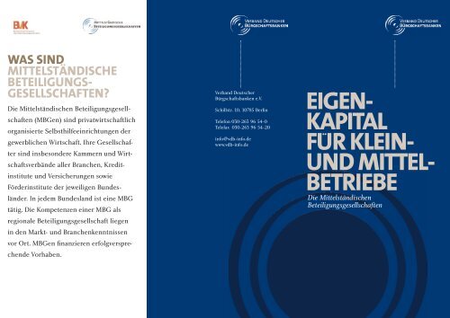 Flyer MBGen (pdf, 349 KB) - Verband Deutscher Bürgschaftsbanken ...