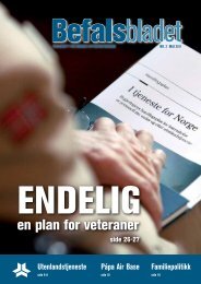 en plan for veteraner - Norges Offisersforbund