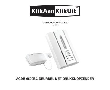 ACDB-6500BC DEURBEL MET DRUKKNOPZENDER - Klikaanklikuit