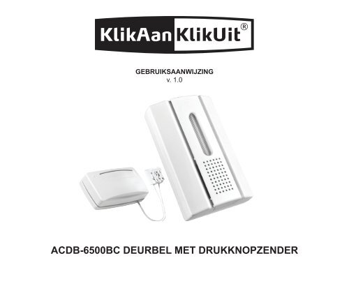 ACDB-6500BC DEURBEL MET DRUKKNOPZENDER - Klikaanklikuit