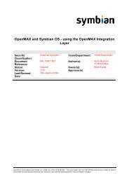 OpenMAX and Symbian OS - using OpenMAX integration layer