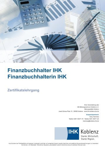 Finanzbuchhalter IHK Finanzbuchhalterin IHK