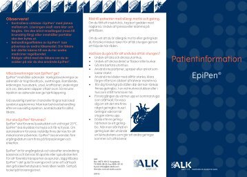 Patientinformation EpiPen® - ALK