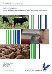 Denken over Dieren - Faculteit der Aard - Vrije Universiteit Amsterdam