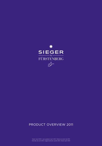 SIEGERbyFUERSTENBERG-CATALOGO GENERALE 2012