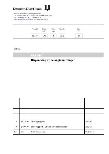 REPORT Disponering av betonginnretninger - Oljedirektoratet