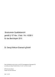 Gesetzlicher Qualitätsbericht 2010 - St. Georg Klinikum Eisenach