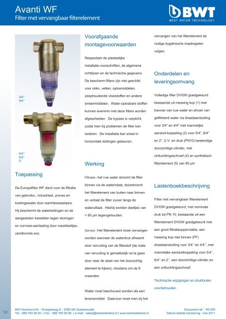 PDF-datasheet - Bouwproducten.nl