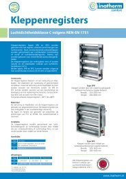 Kleppenregisters SPB/SPC - Inatherm