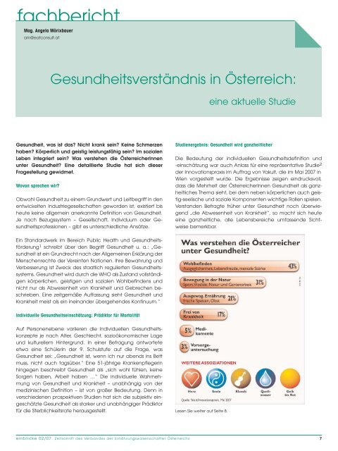 Juni 2007 - Verband der Ernährungswissenschafter Österreichs