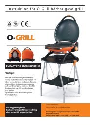 Instruktion för O-Grill bärbar gasolgrill - Verkkokauppa.com