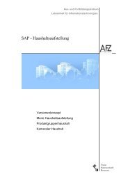 SAP - Haushaltsaufstellung - Verwaltungsschule Bremen