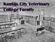 KCVC Faculty - College of Veterinary Medicine