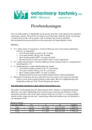 Flowberekeningen - Veterinary Technics