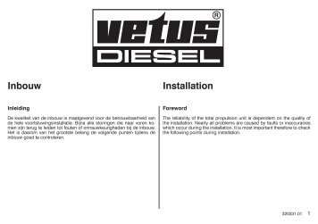 Inbouw Installation - Vetus