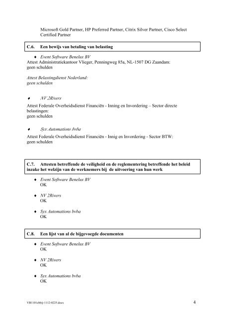 Bijlage - Vlaamse Gemeenschapscommissie