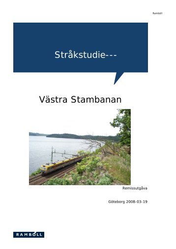 PM och Rapport med framsida - Västra Götalandsregionen
