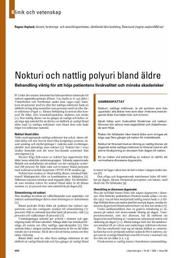 Nokturi och nattlig polyuri bland äldre