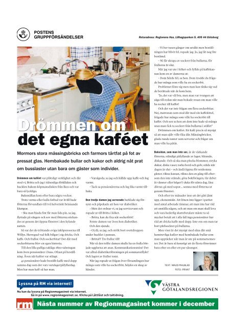 Regionmagasinet nr 3/2006 - Västra Götalandsregionen