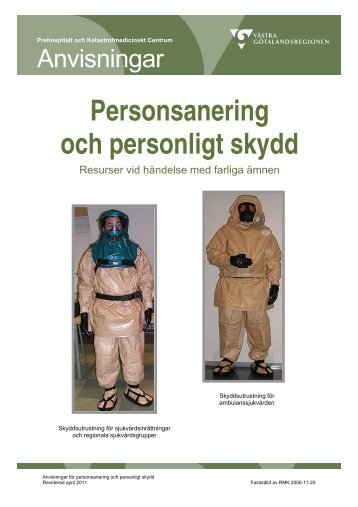 Anvisningar för personsanering och personligt skydd - Västra ...
