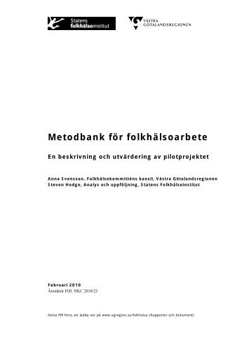 Metodbank för folkhälsoarbete - Västra Götalandsregionen