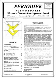 Nieuwsbrief mei-juni 2004 [pdf] - Vlaams Geneeskundigen Verbond
