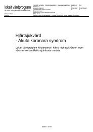lokalt vårdprogram Hjärtsjukvård - Akuta koronara syndrom - Västra ...