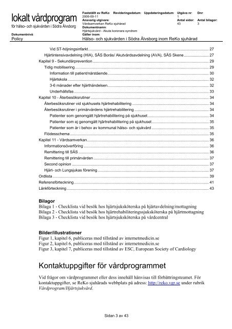 lokalt vårdprogram Hjärtsjukvård - Akuta koronara syndrom - Västra ...