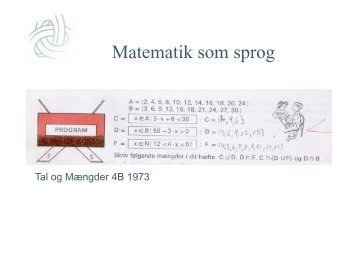 Matematik som sprog