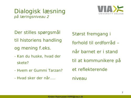 Kirsten Rasmussen - Dialogisk læsning