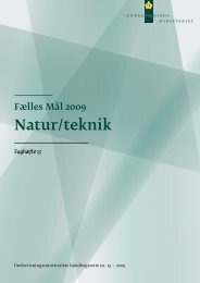 Trinmål og slutmål for Natur/teknik