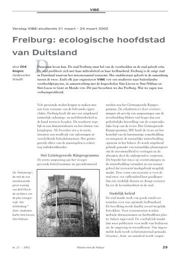 Freiburg: ecologische hoofdstad van Duitsland - Vibe