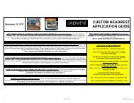 CUSTOM HEADREST APPLICATION GUIDE - Audiovox