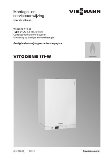 MA-SA_Vitodens 111-W_5618749_03-2012_nl_BE ... - Viessmann