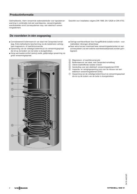 Technisch blad Vitocell 100-V type CVW - Viessmann