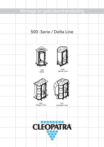 500 -Serie / Delta Line Montage en gebruikershandleiding - Cleopatra