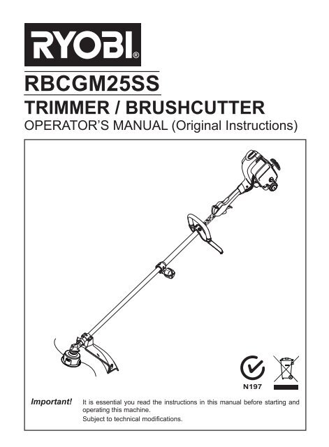 ryobi brush trimmer