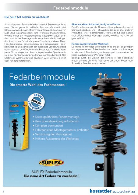 Inhaltsverzeichnis - hostettler autotechnik ag